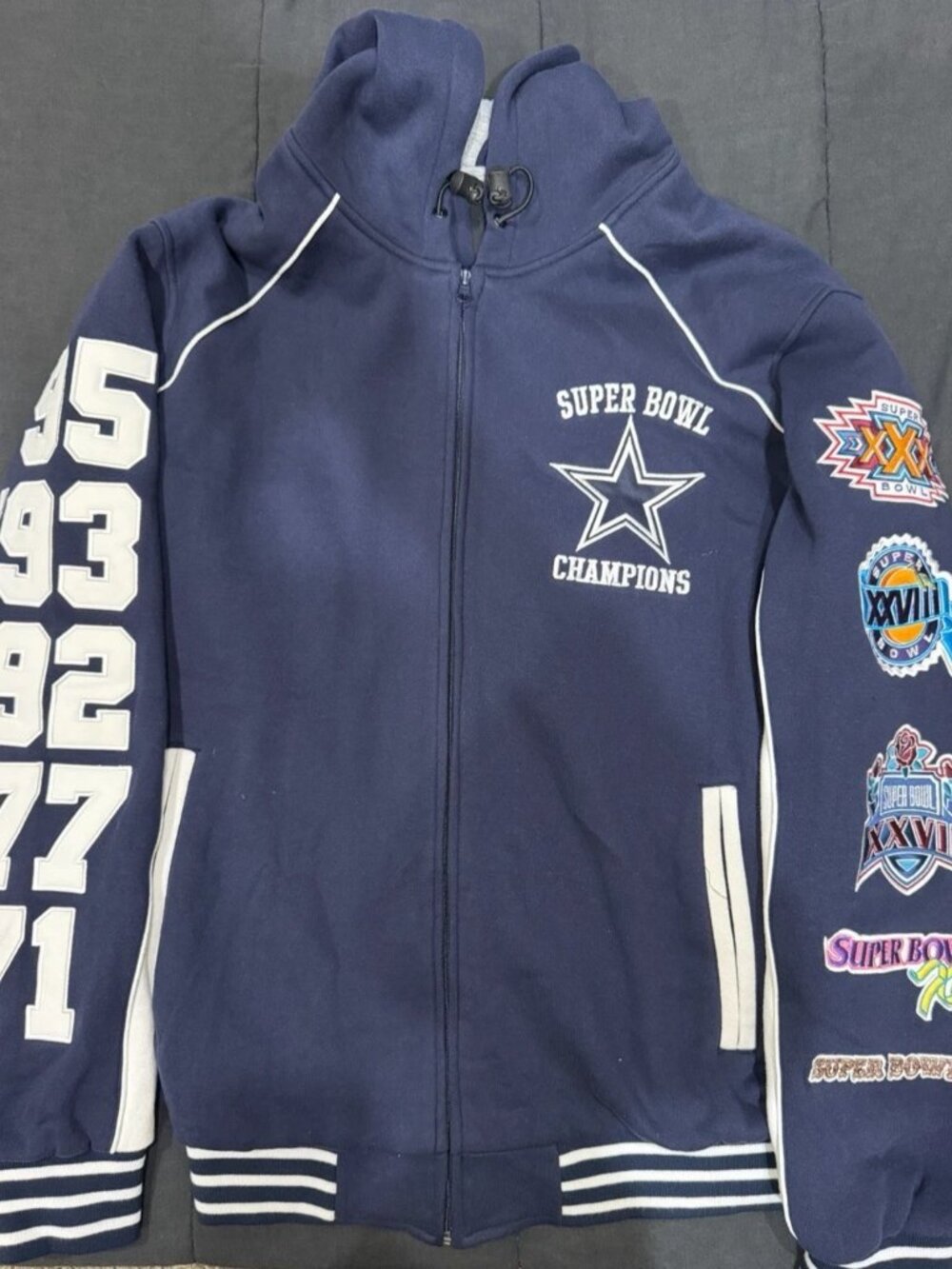 MINT Dallas Cowboys Men’s XL Super Bowl Champions Hooded Zip Jacket NFL G-III